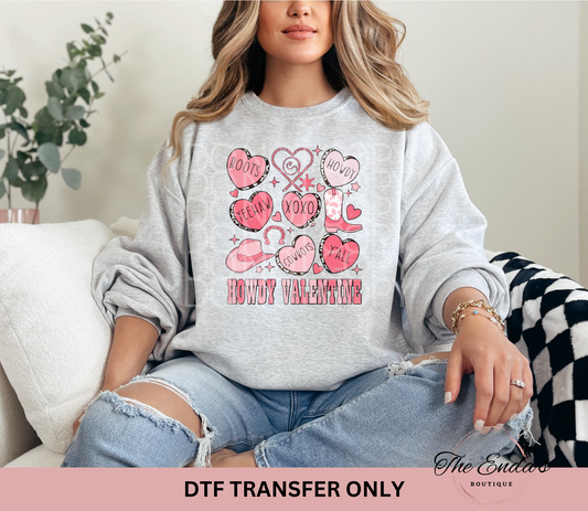 Howdy Valentine DTF Transfer