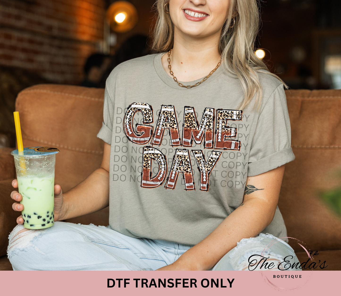 Football Pattern Game Day DTF Transfer
