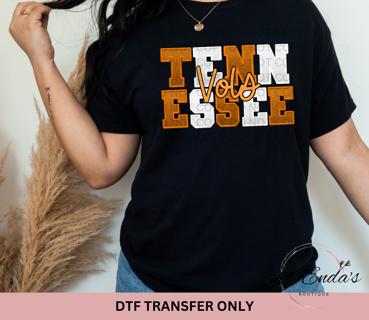 TN Football Faux Embroidery DTF Transfer