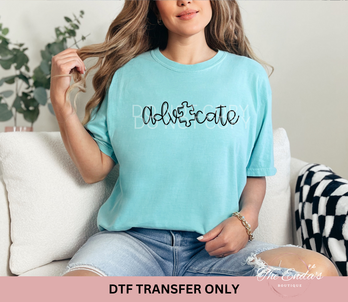 Simple Advocate Puzzle Piece DTF Transfer