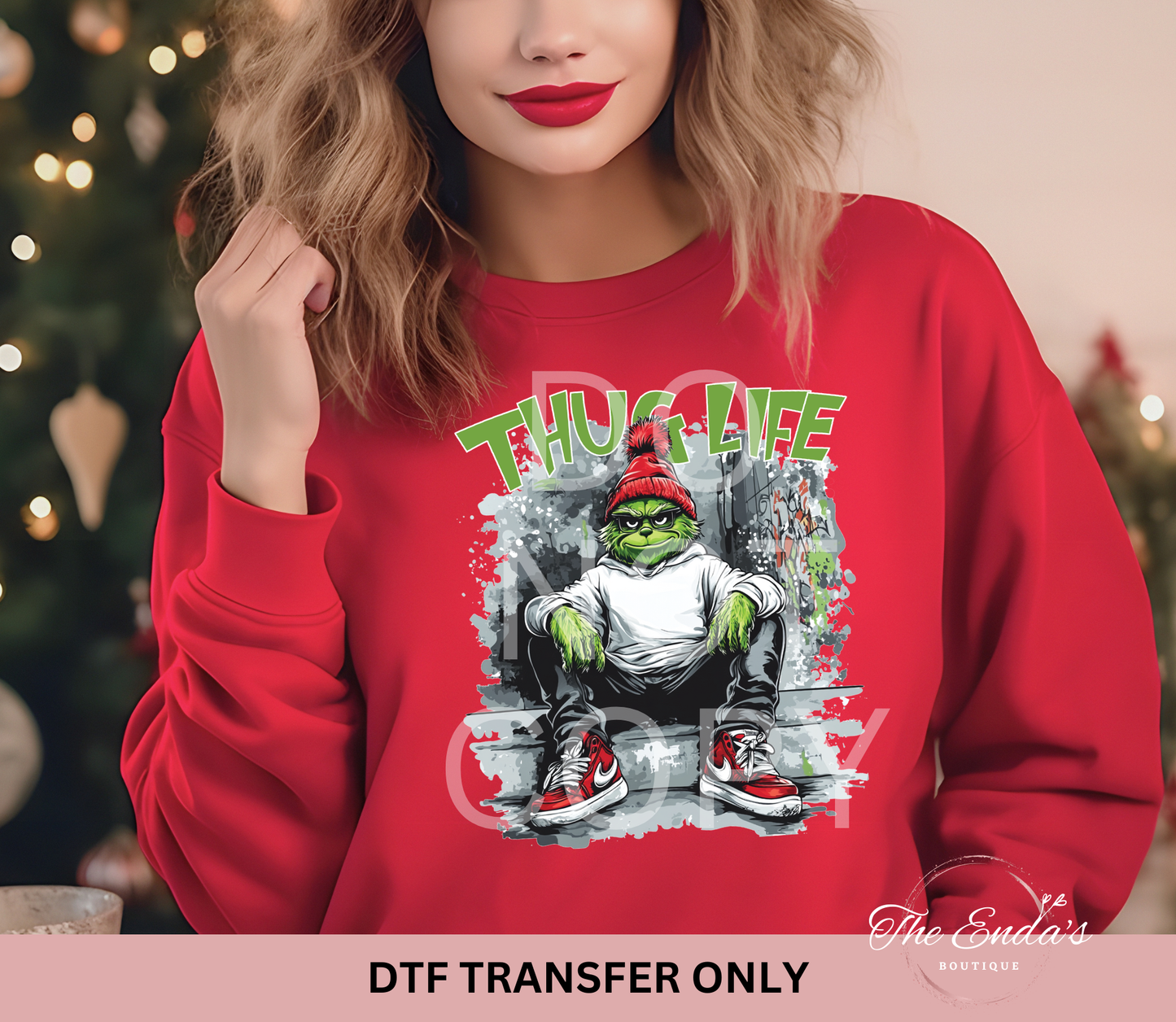Thug Life Green Man DTF Transfer