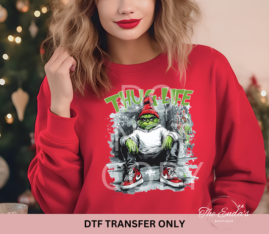 Thug Life Green Man DTF Transfer