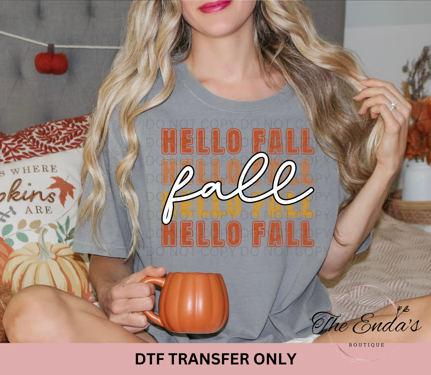 Stacked Hello Fall DTF Transfers
