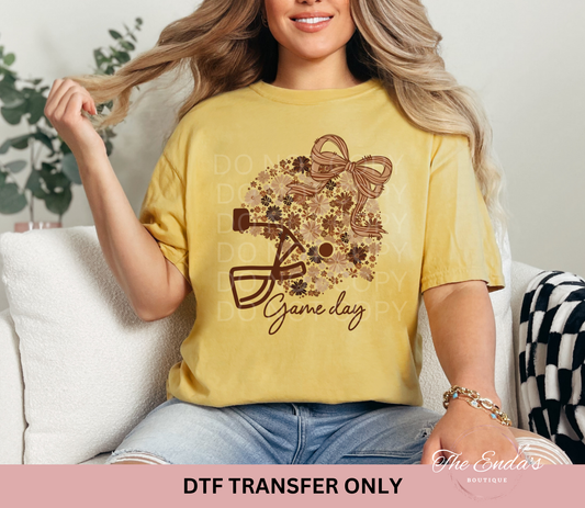Boho Autumn Floral Helmet DTF Transfer