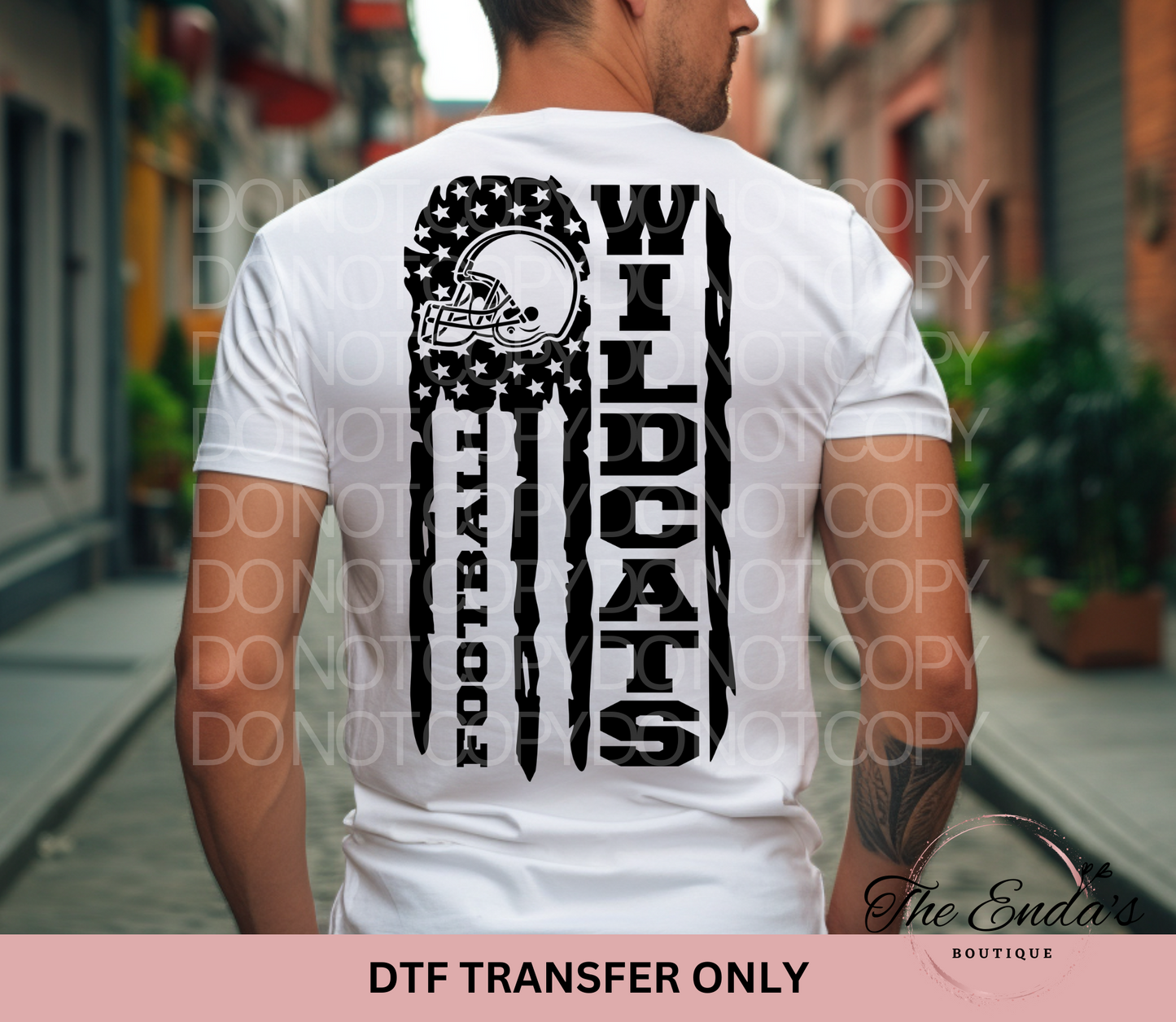 Wildcats Flag DTF Transfer **AVAILABLE IN FULL COLOR AND BLACK**