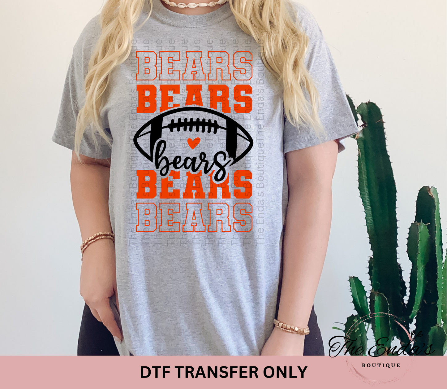 Stacked Chicago Bears DTF Transfer