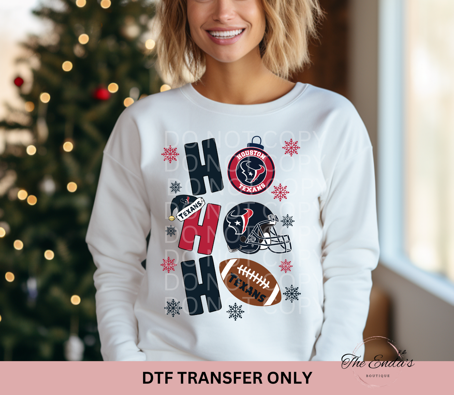 Ho Ho Ho Houston Texans DTF Transfer