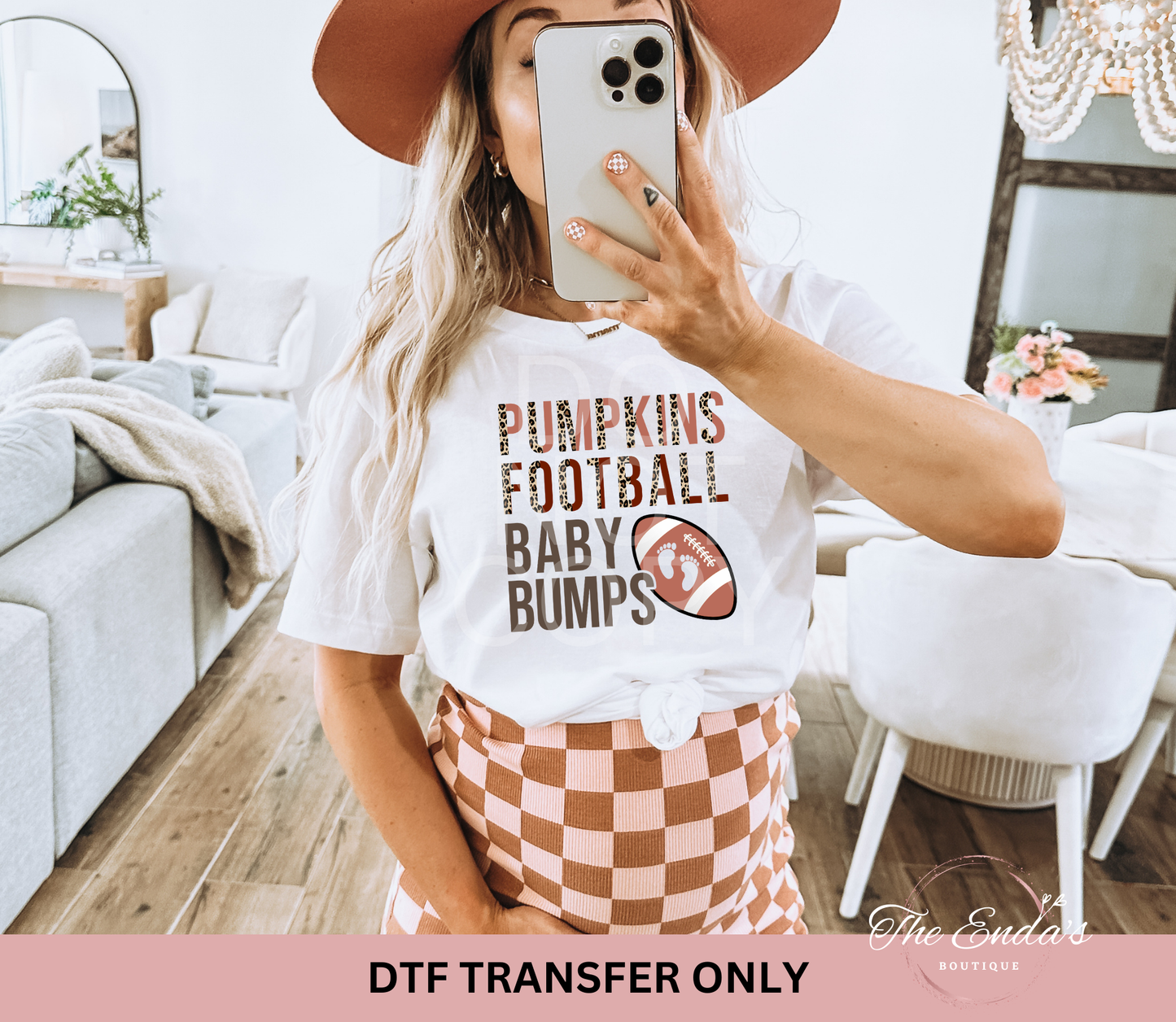 Pumpkins Football Baby Bumps DTF Transfer