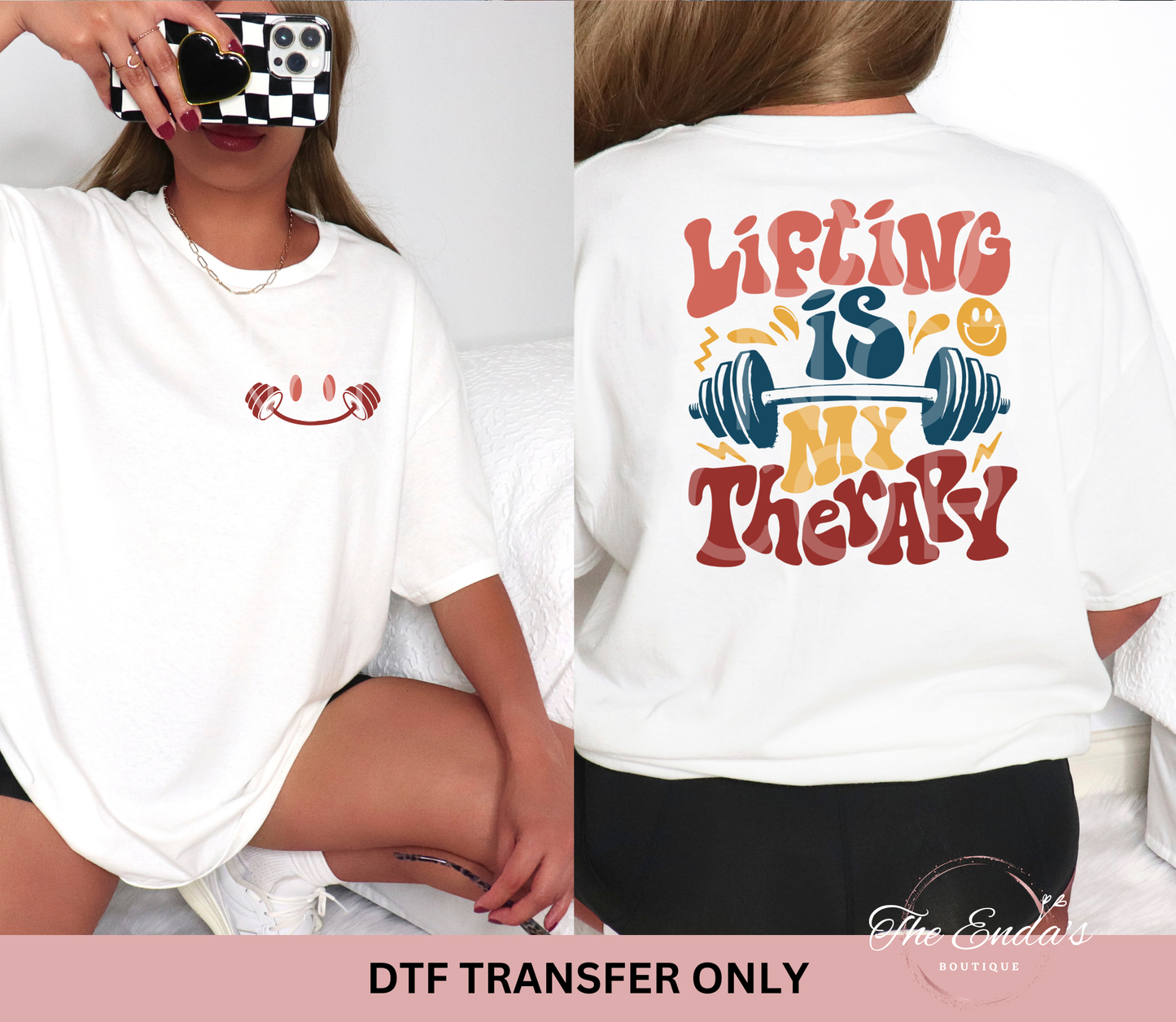 Lifting Is My Therapy (FRONT/BACK SET) DTF Transfer