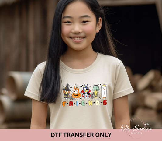 Blue Dog Friends DTF Transfer