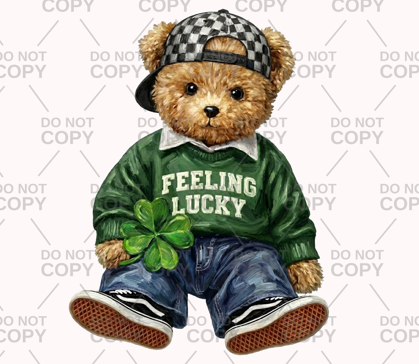 Feeling Lucky Bear DTF Transfer