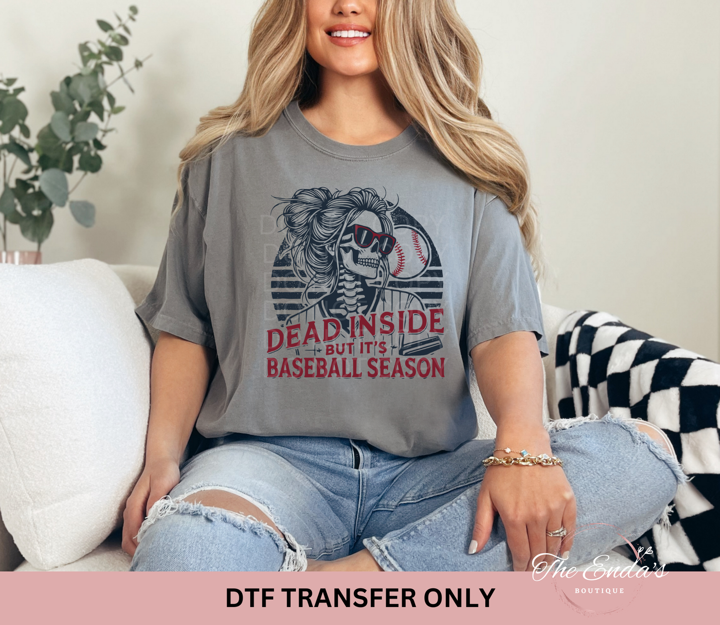 Dead Inside But It's Baseball Season DTF Transfer