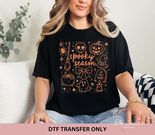 Spooky Season Doodles DTF Transfer