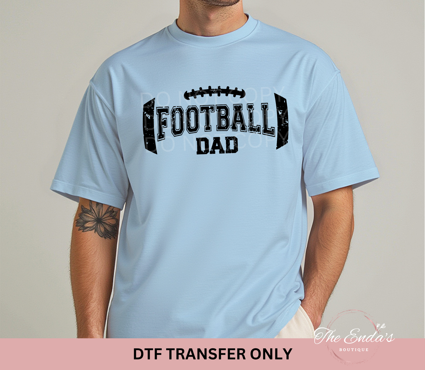 Distressed Football Dad DTF Transfer