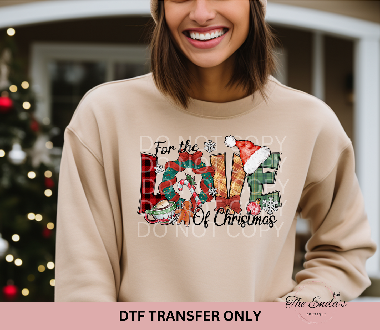 For The Love Of Christmas DTF Transfer