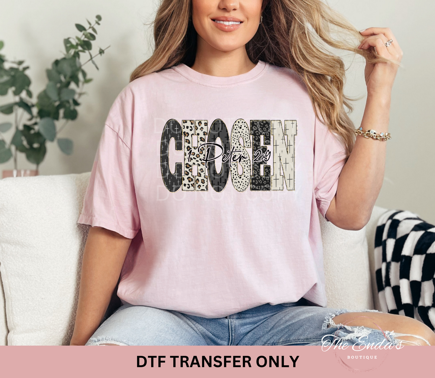 Leopard Bible Chosen Peter 2:9 DTF Transfer