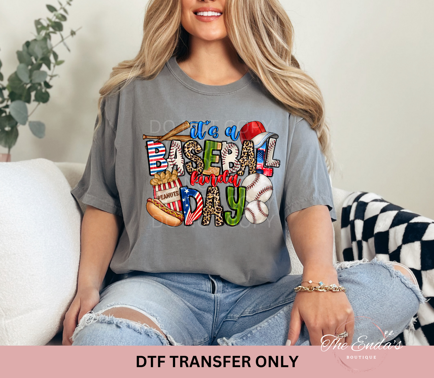 It's A Baseball Kinda Day DTF Transfer