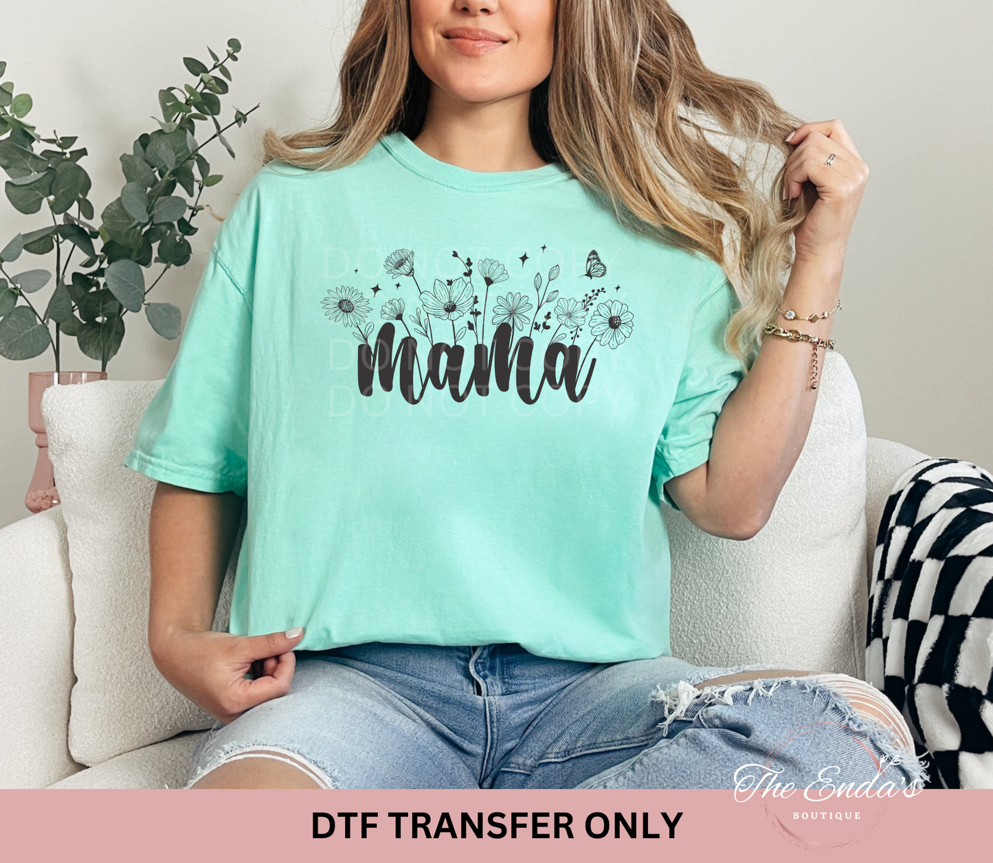Mama Flowers DTF Transfer