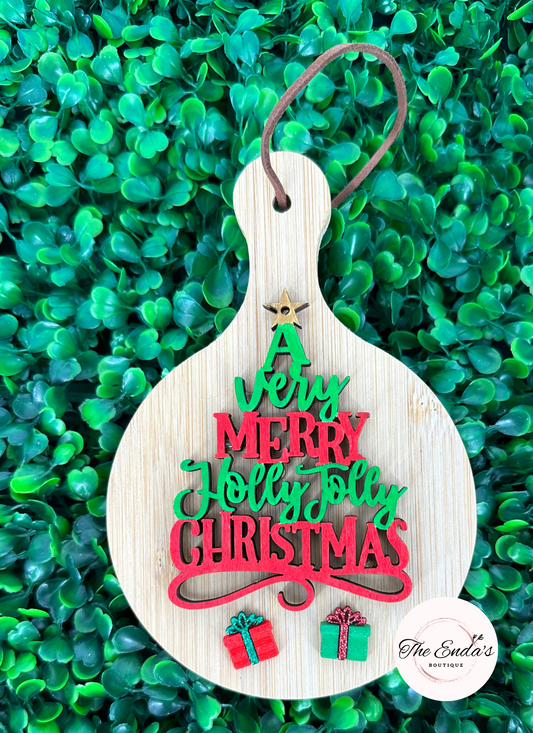 A Very Merry Holly Jolly Christmas Wooden Decor