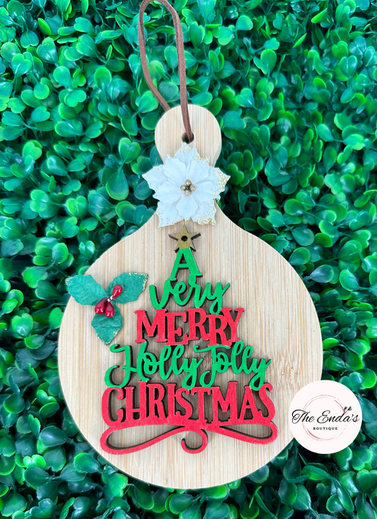 A Very Merry Holly Jolly Christmas Wooden Decor