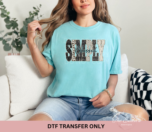 Leopard Simply Blessed DTF Transfer