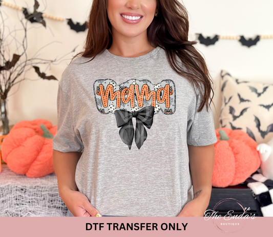 Mama Halloween Coquette DTF Transfer