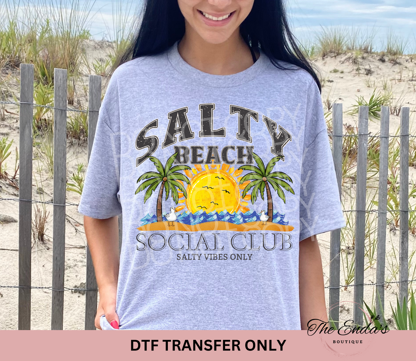 Salty Beach Social Club DTF Transfer