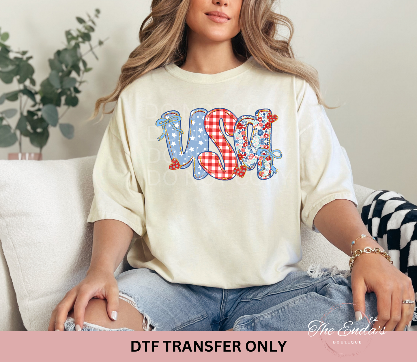 Floral Coquette USA DTF Transfer