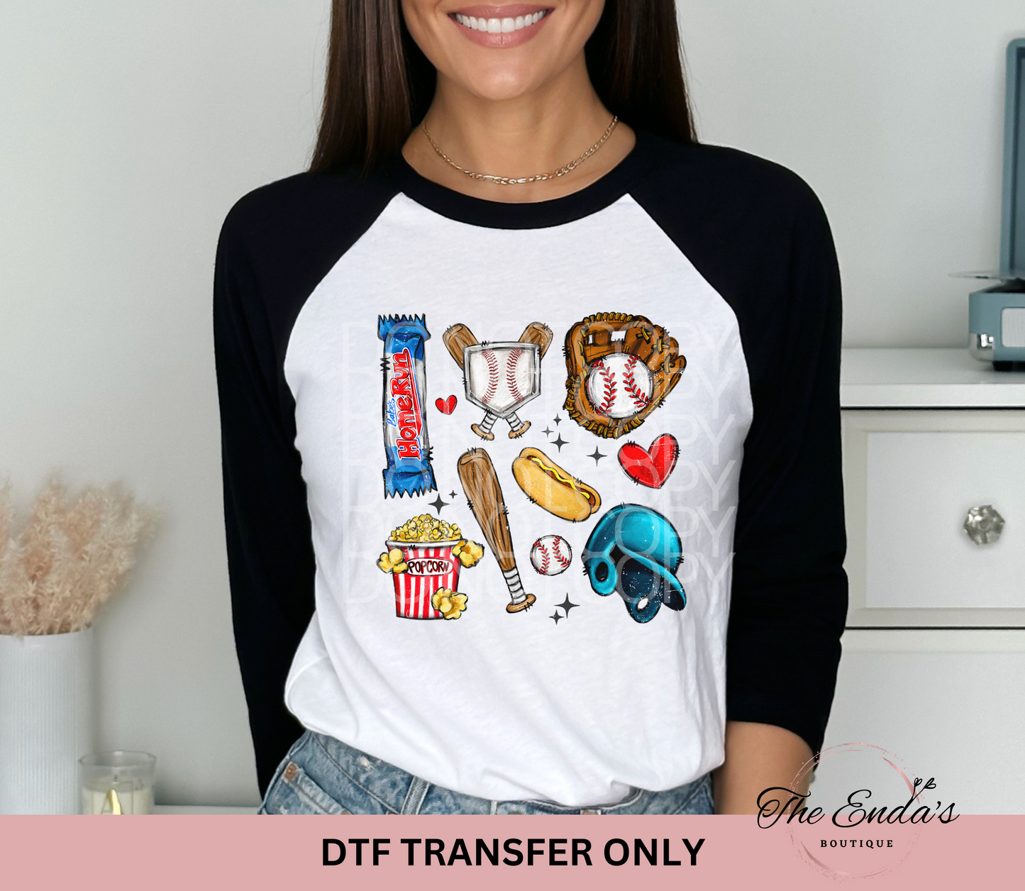 Retro Baseball DTF Transfer