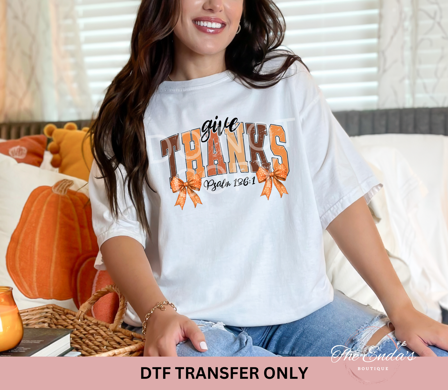 Give Thanks With Bows DTF Transfer