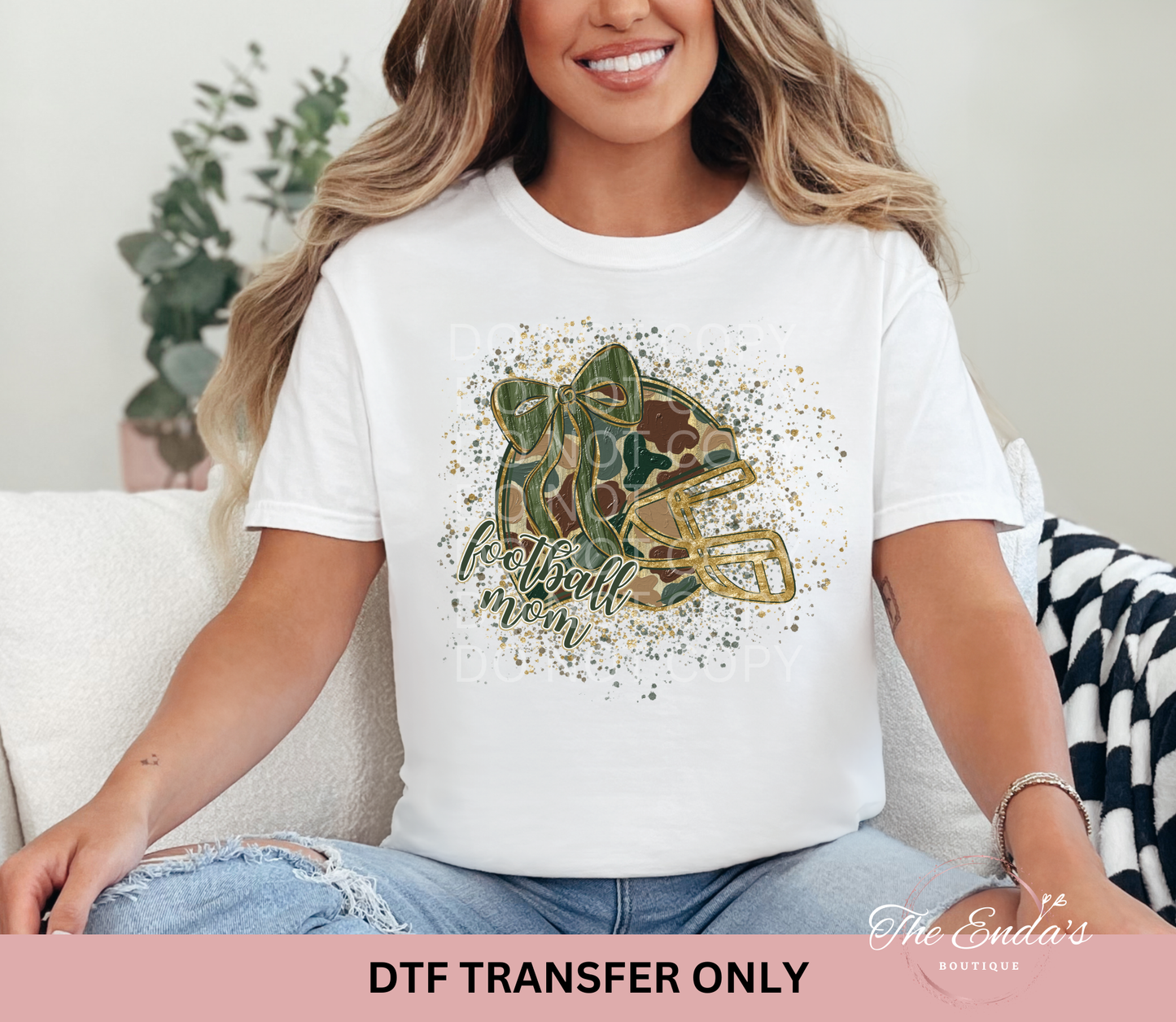 Personalized Splattered Camo Helmet DTF Transfer (YOU DON'T HAVE TO ADD A PERSONALIZATION)