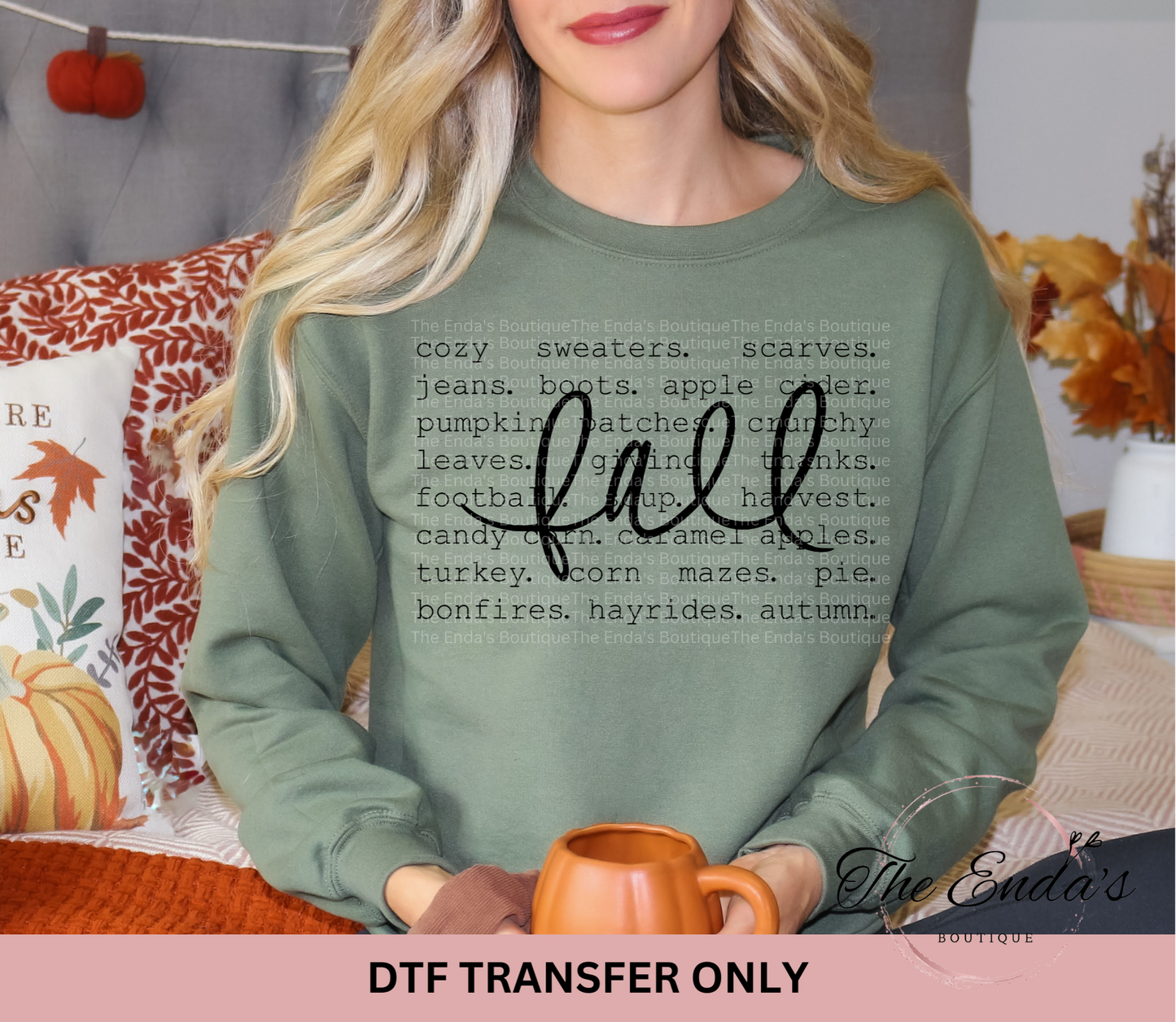 Fall Cozy Sweaters DTF Transfer **COMES IN WHITE OR BLACK INK**