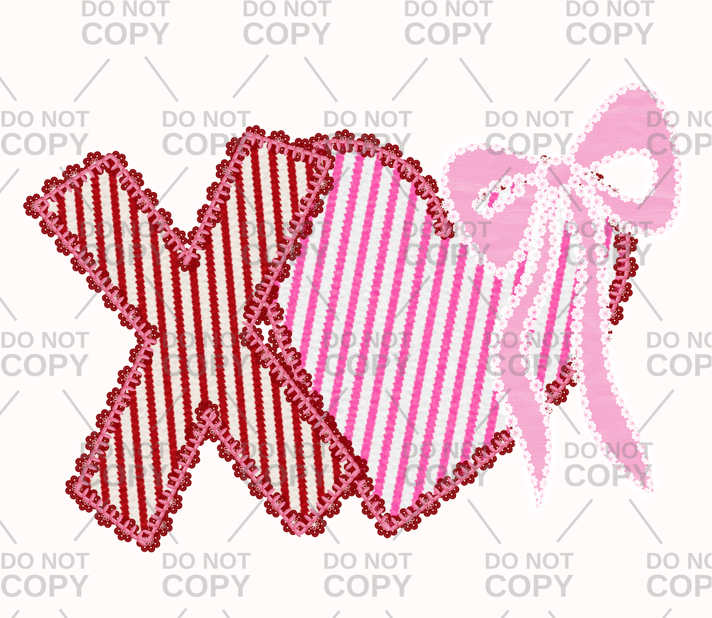 Seersucker XO Coquette DTF Transfer