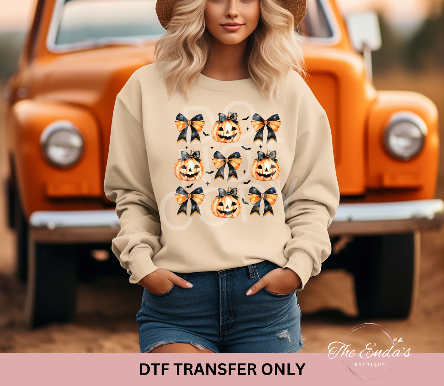 Coquette Bow Pumpkins DTF Transfer