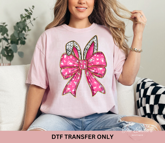 Easter Bunny Ears Bow DTF Transfer