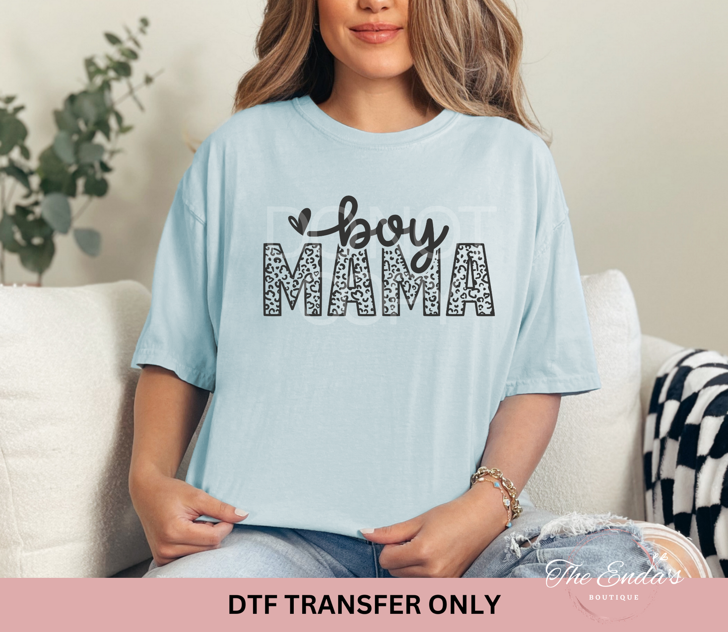 Boy Mama Leopard DTF Transfer