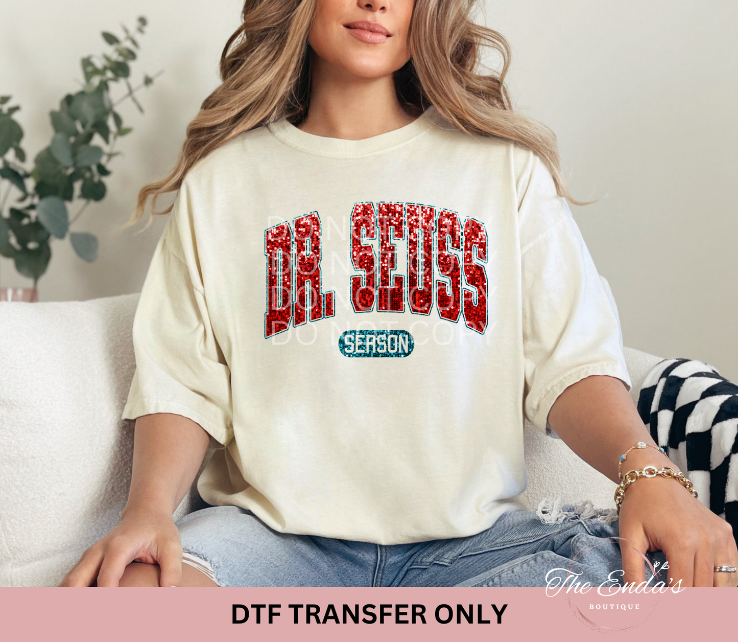 Dr S Season Faux Sequin DTF Transfer