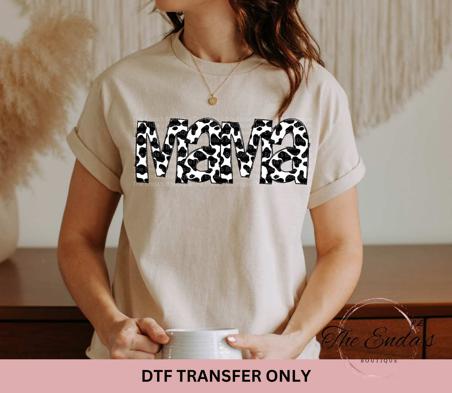 Cow Print Mama DTF Transfer