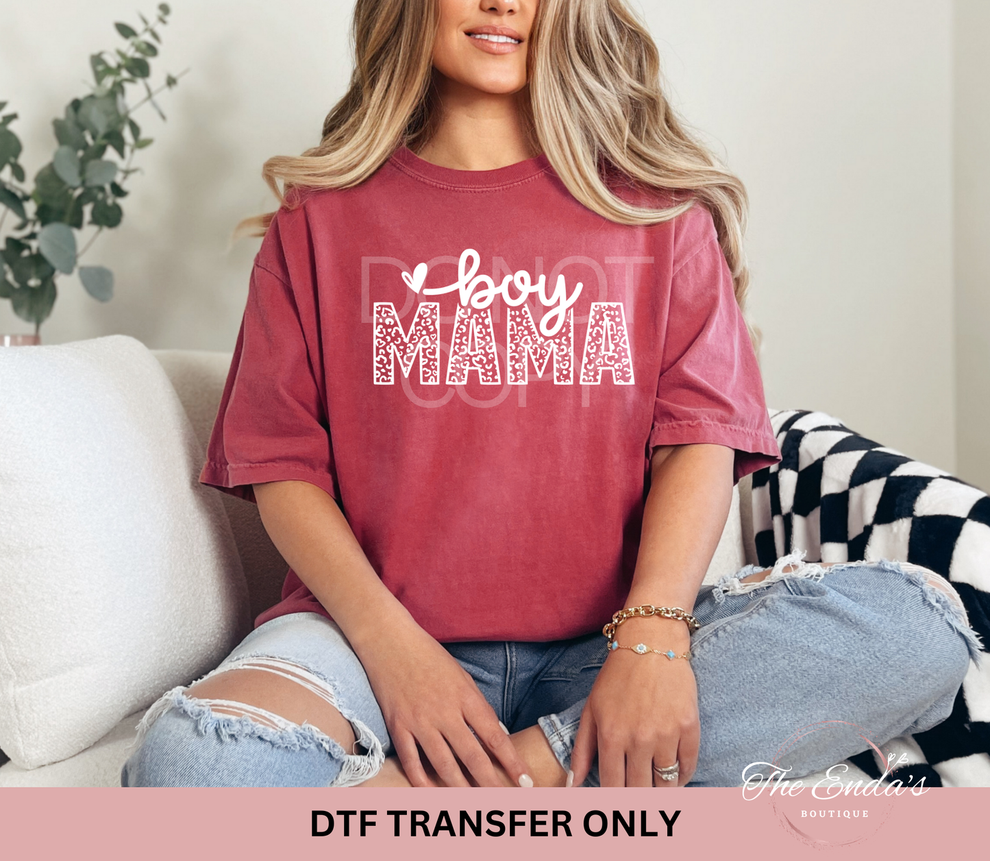Boy Mama Leopard DTF Transfer