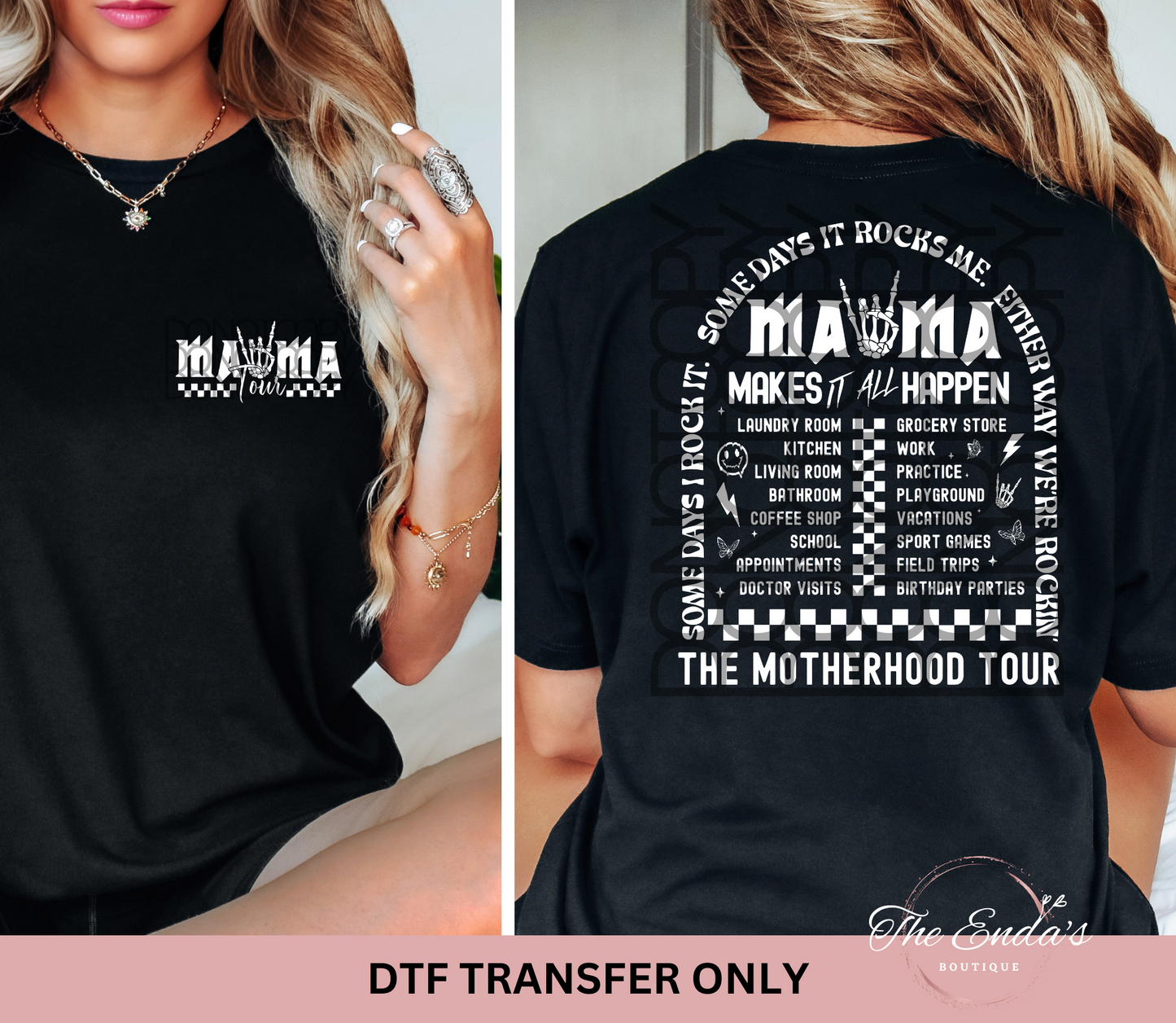 The Motherhood Tour Single Color (FRONT/BACK SET) DTF Transfer