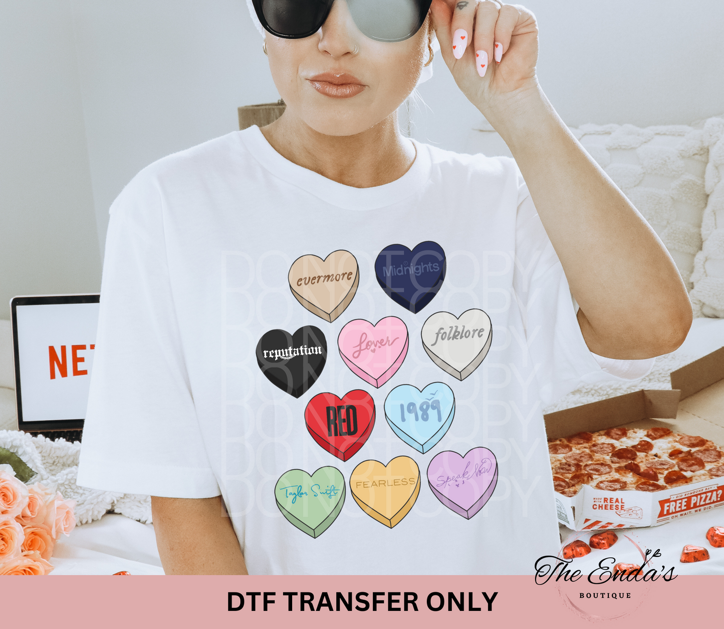 Swiftie Hearts DTF Transfer