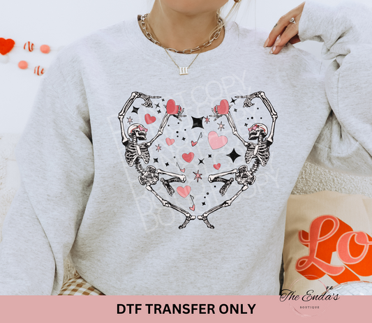 Valentines Dancing Skellies DTF Transfer