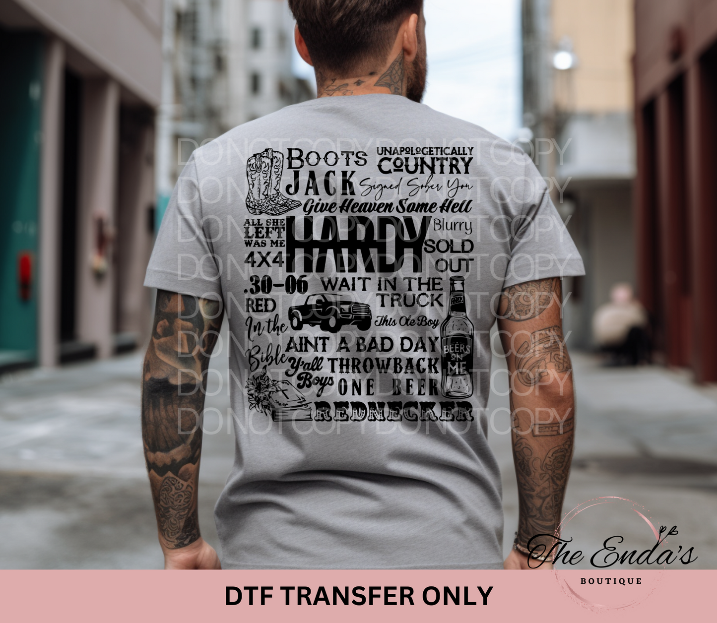Hardy Lyrics DTF Transfer