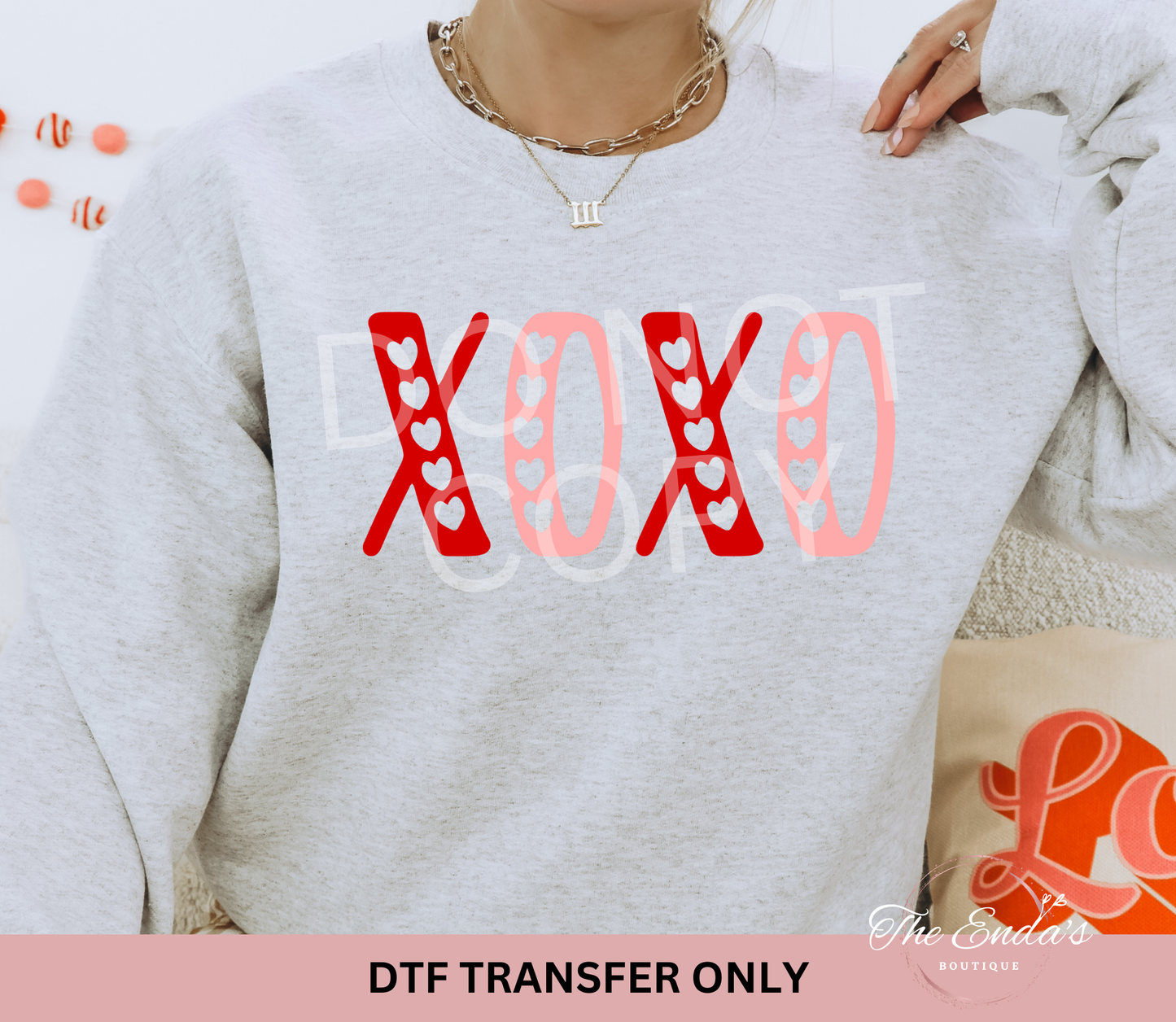 XOXO Hearts DTF Transfer