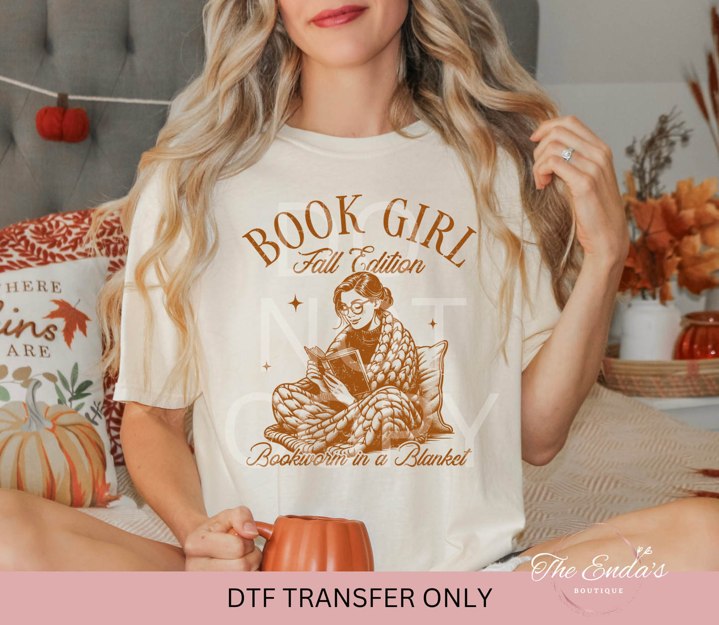 Book Girl Fall Edition DTF Transfer