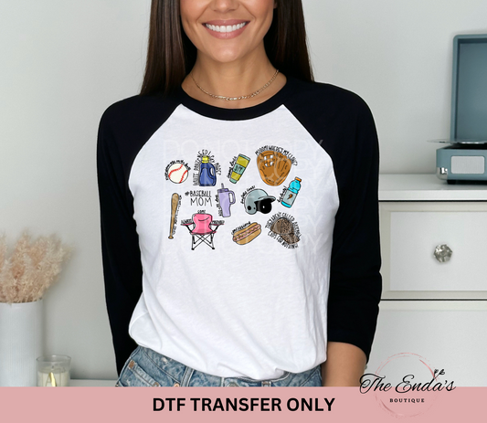 #baseball mom DTF Transfer