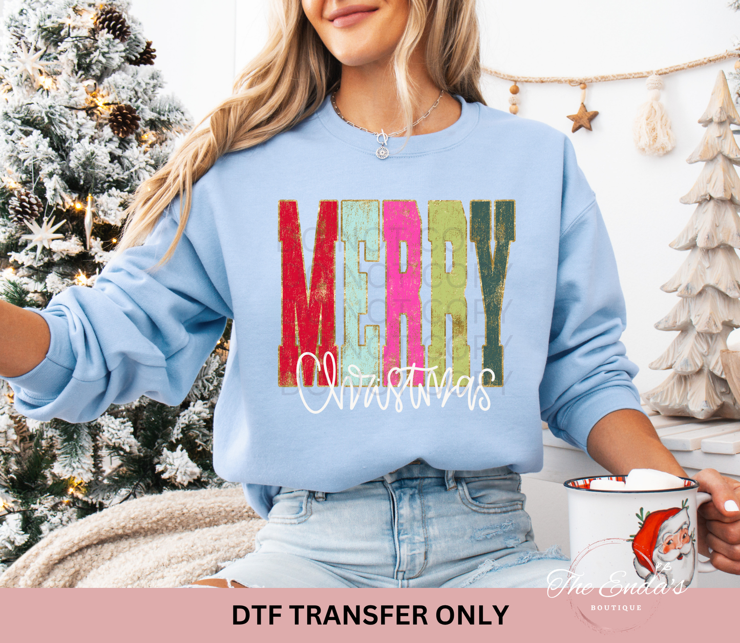 Varsity Merry Christmas DTF Transfer