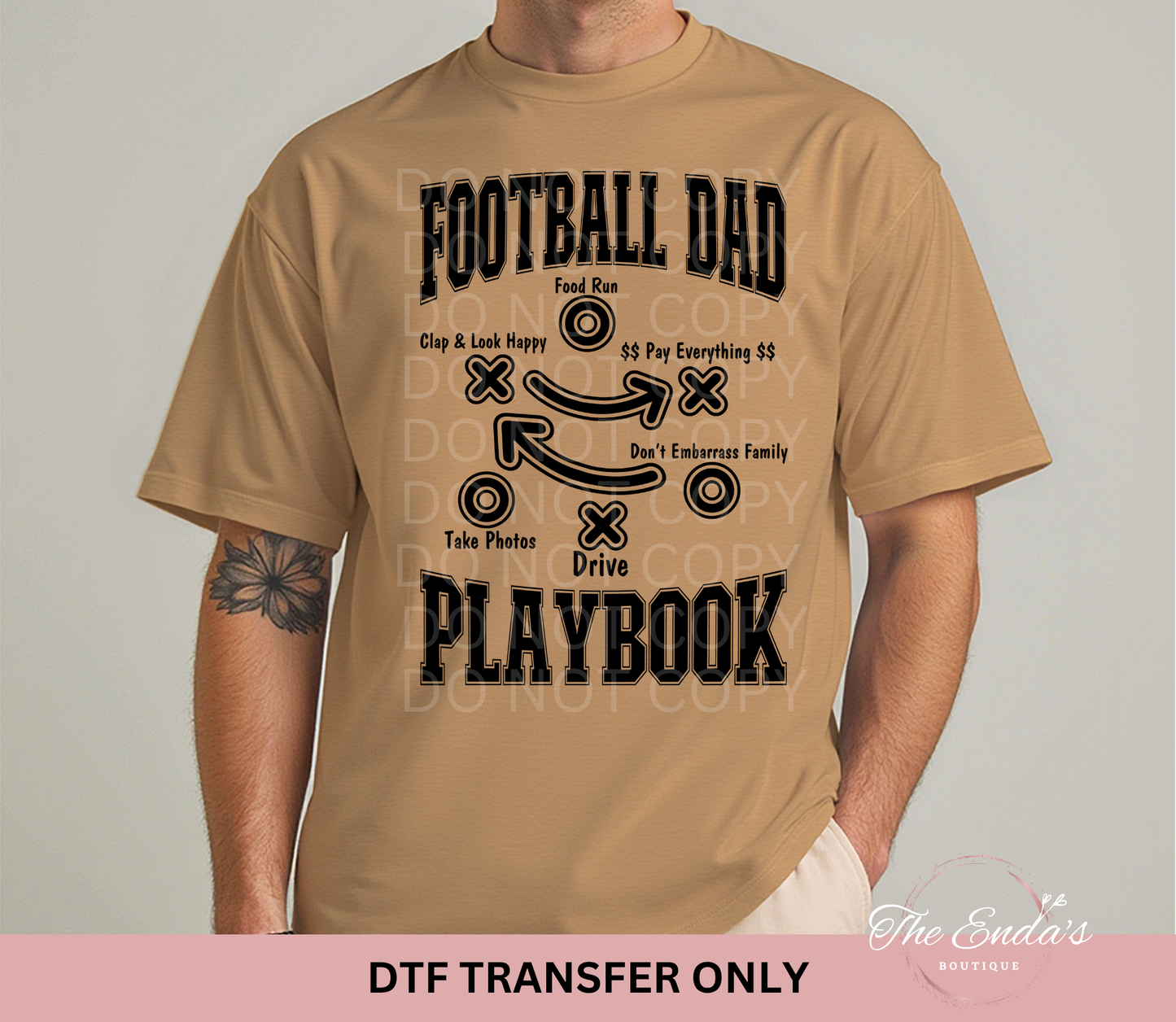 Football Dad Playbook DTF Transfer