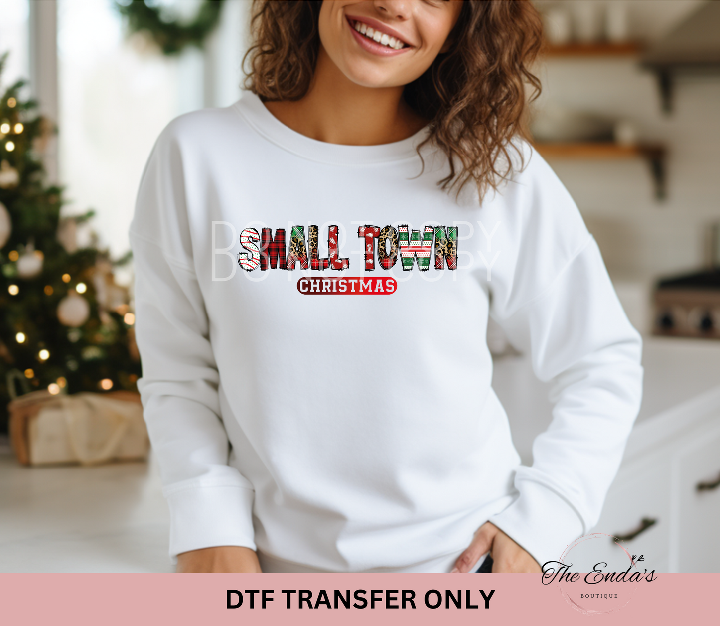 Small Town Christmas DTF Transfer