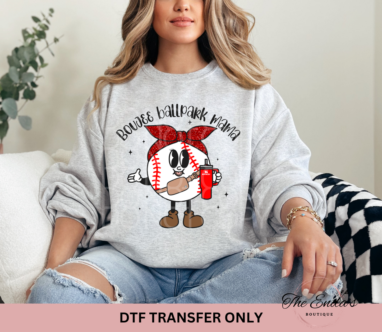 Baseball Boujee Ballpark Mama DTF Transfer